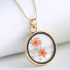 Round Flower Floating Plant Pendant